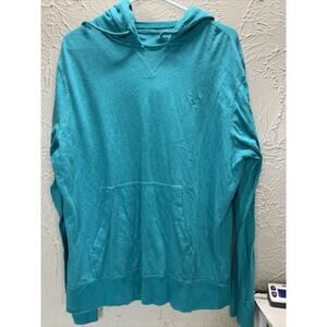 American Eagle Legend Long Sleeve Hooded Tee Shirt‎ Kangaroo Pocket Mens Size L